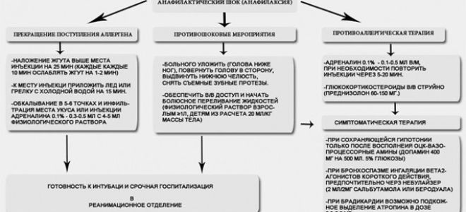 Действия при анафилактическом шоке