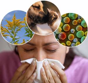 При аллергии может быть кашель